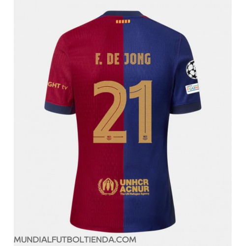 Camiseta Barcelona Frenkie de Jong #21 Primera Equipación Replica 2024-25 mangas cortas